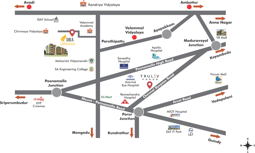 DRA urbania Avadi-Location